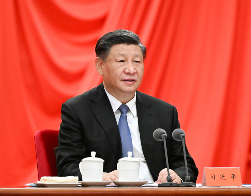 1月9日，中共中央總書記、國家主席、中央軍委主席習近平在中國共產黨第二十屆中央紀律檢查委員會第二次全體會議上發表重要講話。新華社記者 李學仁 攝